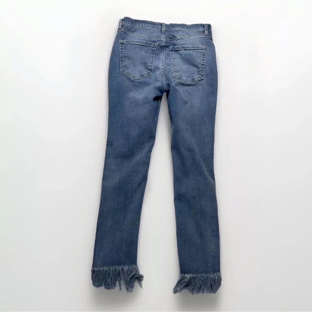 Free People - Size Women 27 - Ripped Fray Hem Skinny Distressed blue Jeans Denim